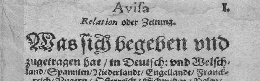 Aviso Relation oder Zeitung 1609 herausgegeben von Julius Adolph von Shne in Wolfenbttel